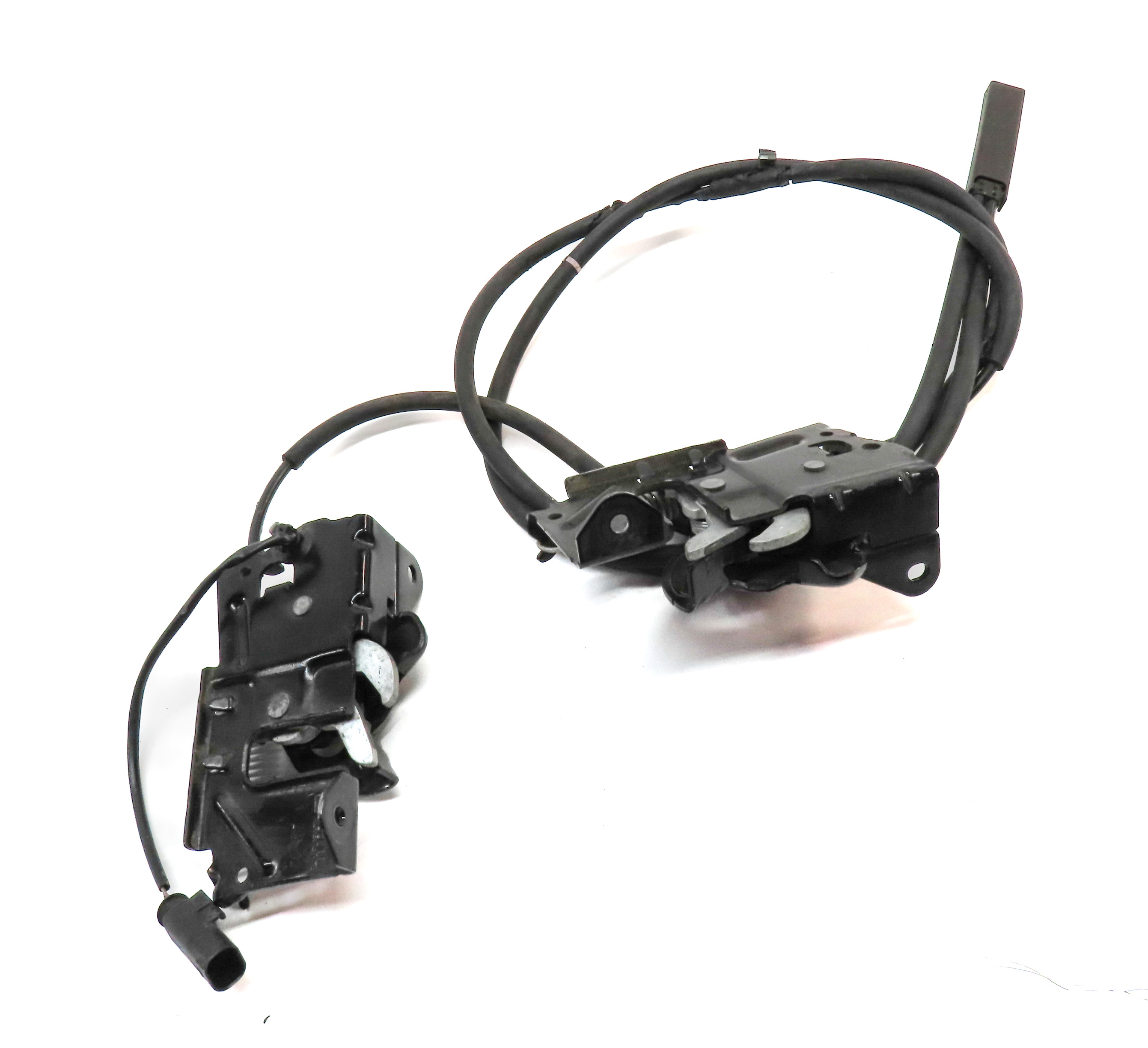 2013 BMW 335XI (F30) FRONT HOOD BONNET LID LOCK  SAFETY LATCH CABLE SET — exact item pictured